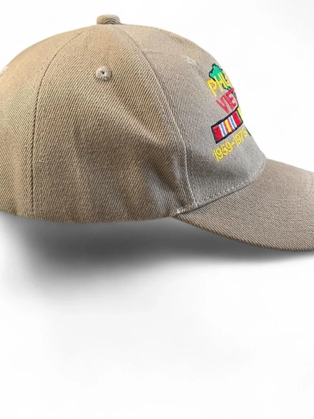 VTG Military Vietnam Phu Cat Veteran Khaki Adjustable Dad Hat